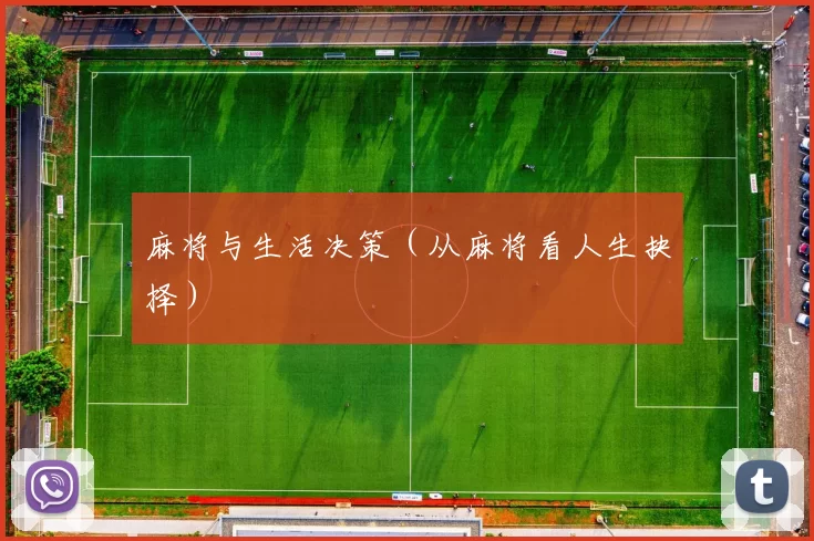 麻将与生活决策（从麻将看人生抉择）